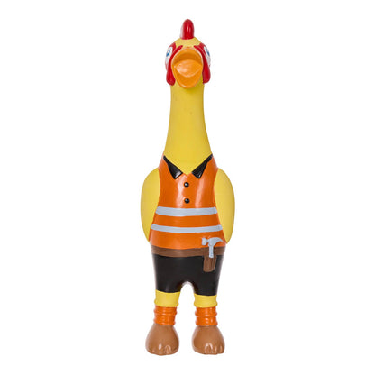 Happy Tails Tradie Chicken Latex Dog Toy
