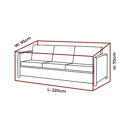 Mojo 3 Seat Lounge Cover - 2200 x 700 x 950mm