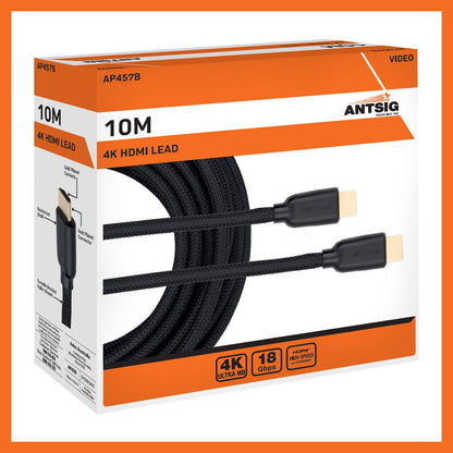 Antsig HDMI Braided Cable - 10m - 4K