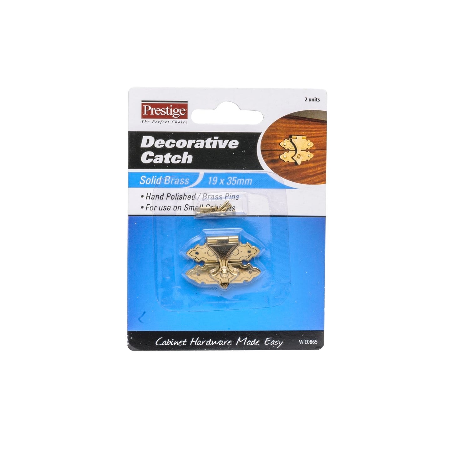 Prestige Decorative Brass Catch - 35 x 19mm