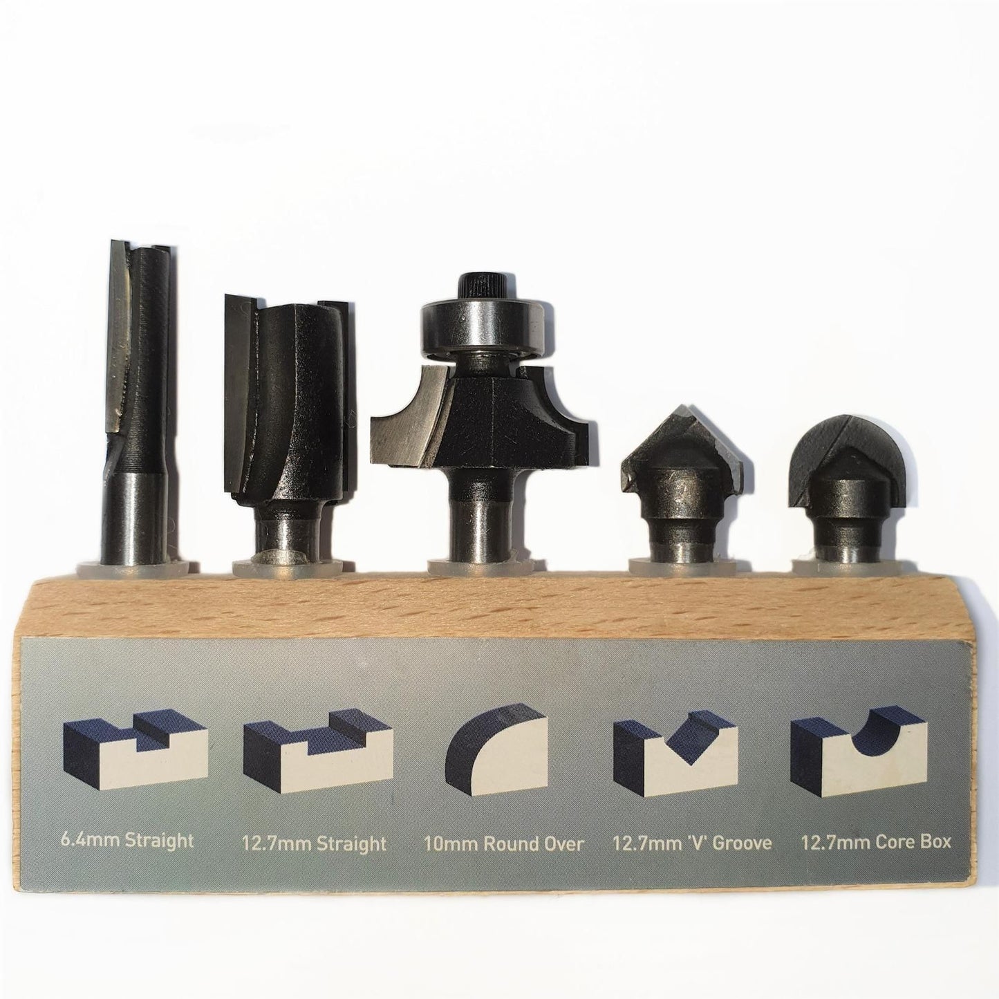 Ultra Router Bit Set - 6.4mm - 5 Piece