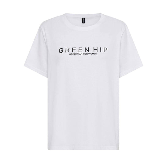 Green Hip Short Sleeve T Shirt - 2XL - White