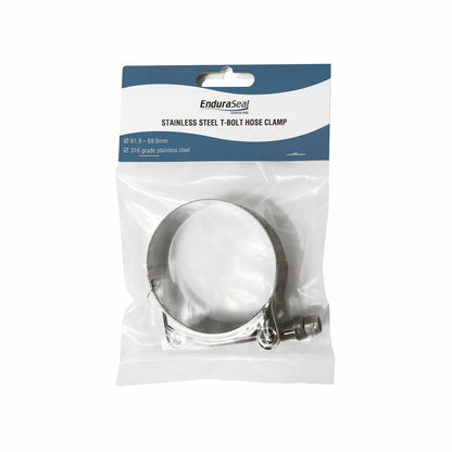 Enduraseal Stainless Steel T Bolt Hose Clamp 62-70mm - Heavy-Duty