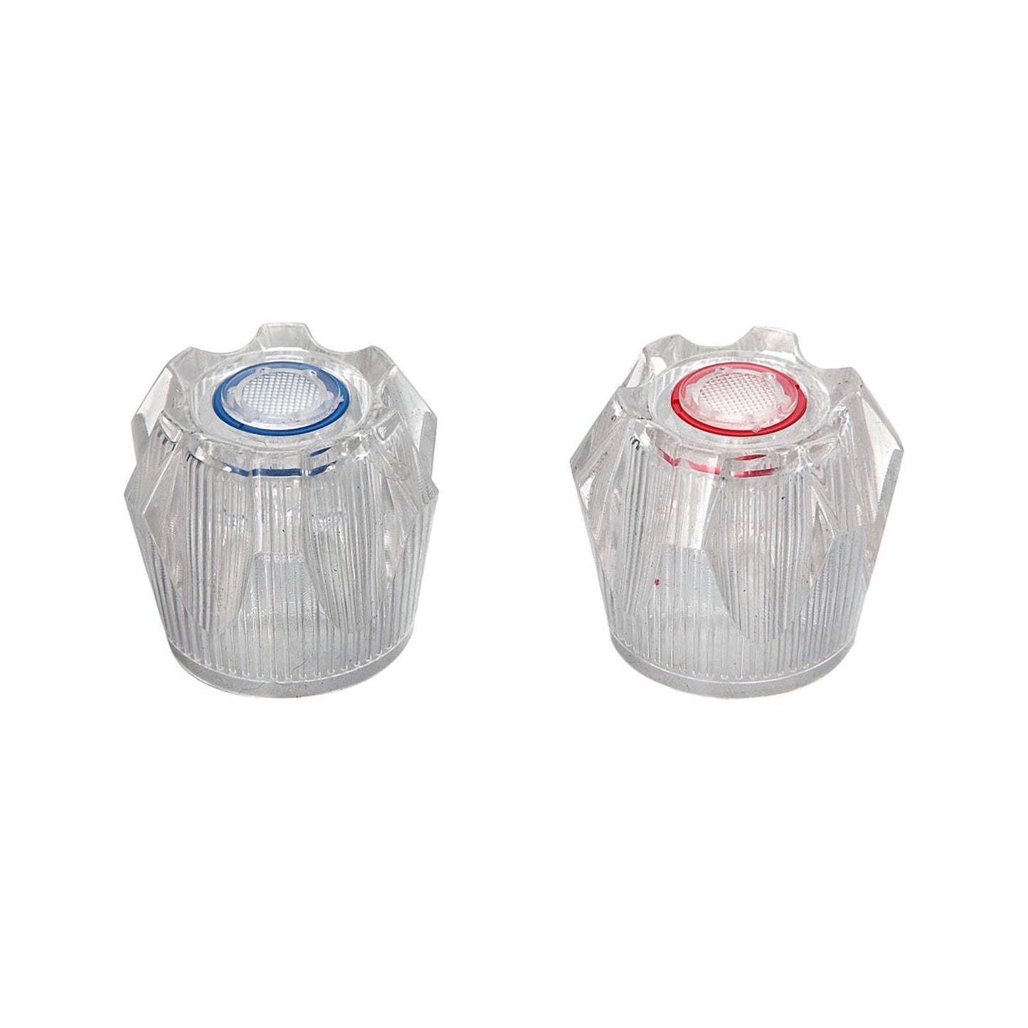 Shaw Mason Clear PVC Six Point Style Handles - 59 x 59mm - Pair