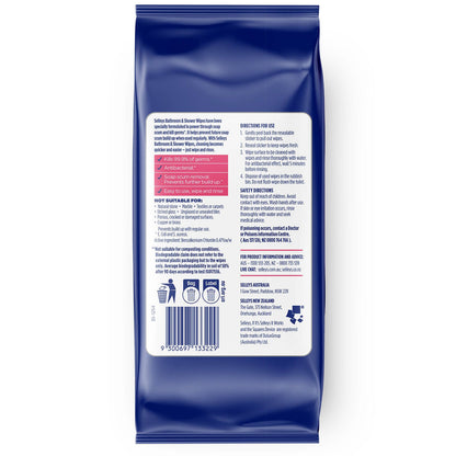 Selleys Complete Clean Bathroom and Shower Wipes - 30 Pack