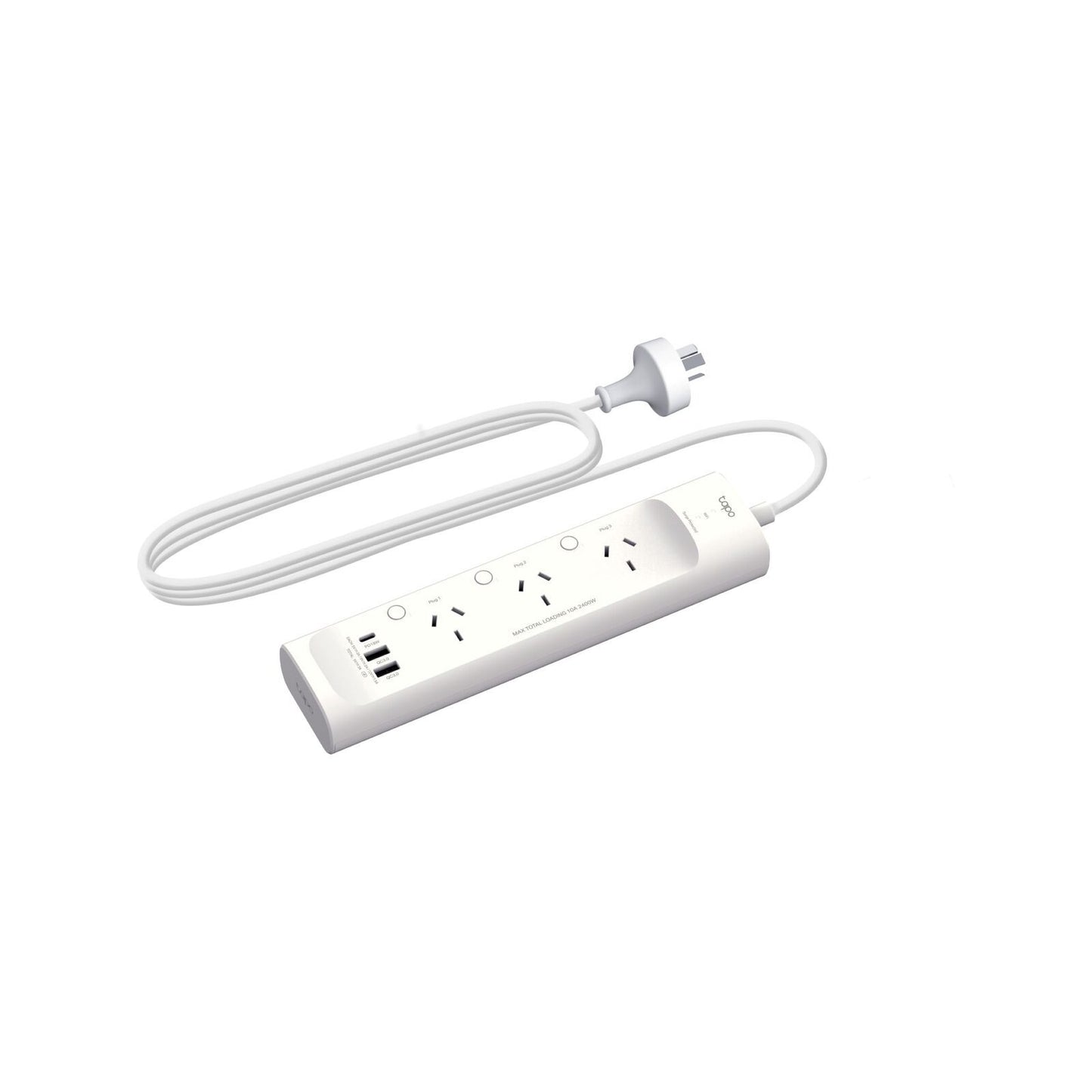 TP-Link Tapo Smart Wi-Fi Power Strip - 3 Outlet - 1.5m - White