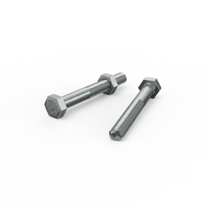 Zenith M8 x 65mm Zinc Plated Hex Head Bolts and Nuts - 25 Pack