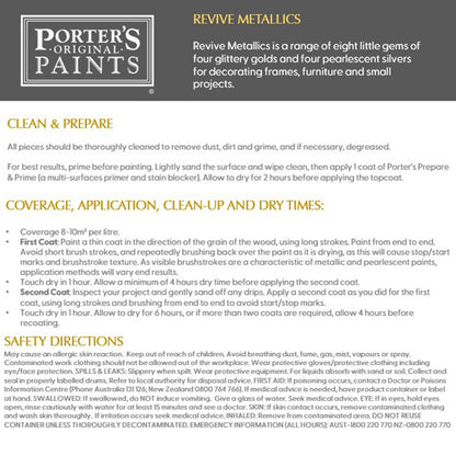 Porters Metallic Furniture Paint - 100ml - Ambassador Sterling