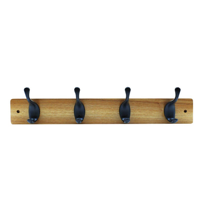 Adoored 4 Hook Rustic Pine Board Rack