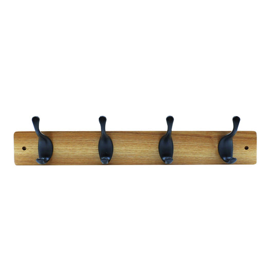 Adoored 4 Hook Rustic Pine Board Rack
