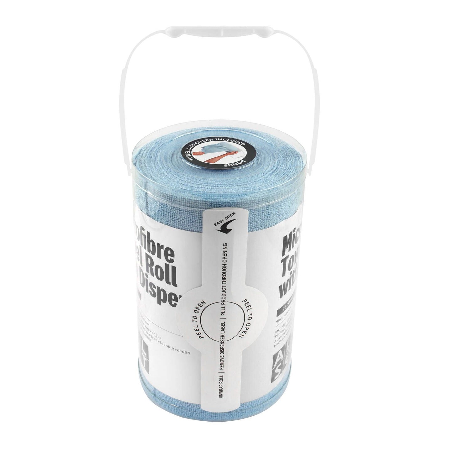 All Set Microfiber Towel Roll with Dispenser - 30 x 30cm - Blue - 75 Pack