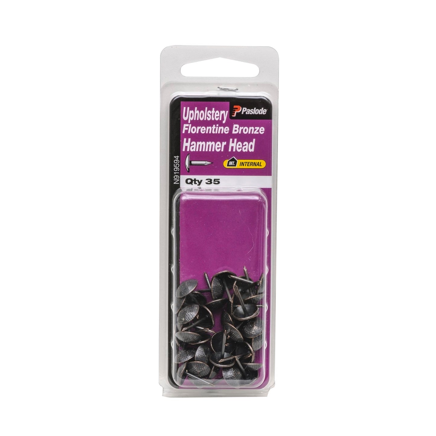 Paslode Upholstery Nails - 4.8 x 2mm - Florentine Bronze - 35 Pack