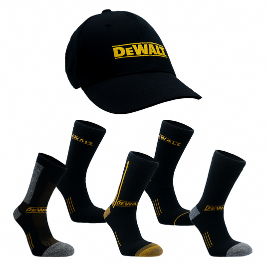 Dewalt Hat & 5 Socks Bundle