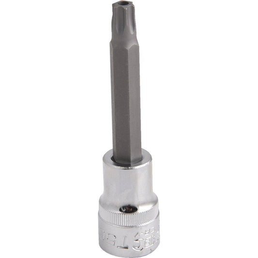 Kincrome Tamperproof Torx Bit Socket T50 100mm Chrome Vanadium Steel