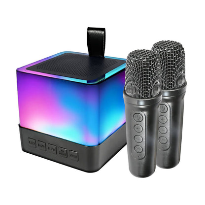 Mirabella Portable Karaoke Speaker with Microphones - 110 x 140 x 96mm