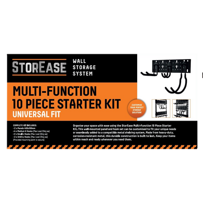 Storease Wall Storage System - 200 x 430mm - Black - 10 Piece