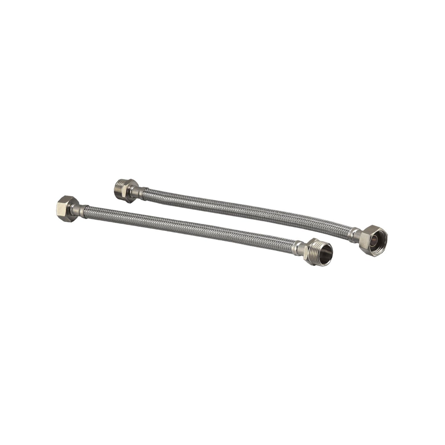 Kinetic 150mm Stainless Steel Flexible Braided Hose Mixer Tap Extension - 2 Pack
