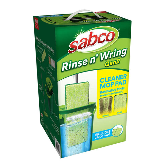 Sabco Rinse N Wring Gen 2 Microfibre Cleaner Mop Pad - 2 Pack