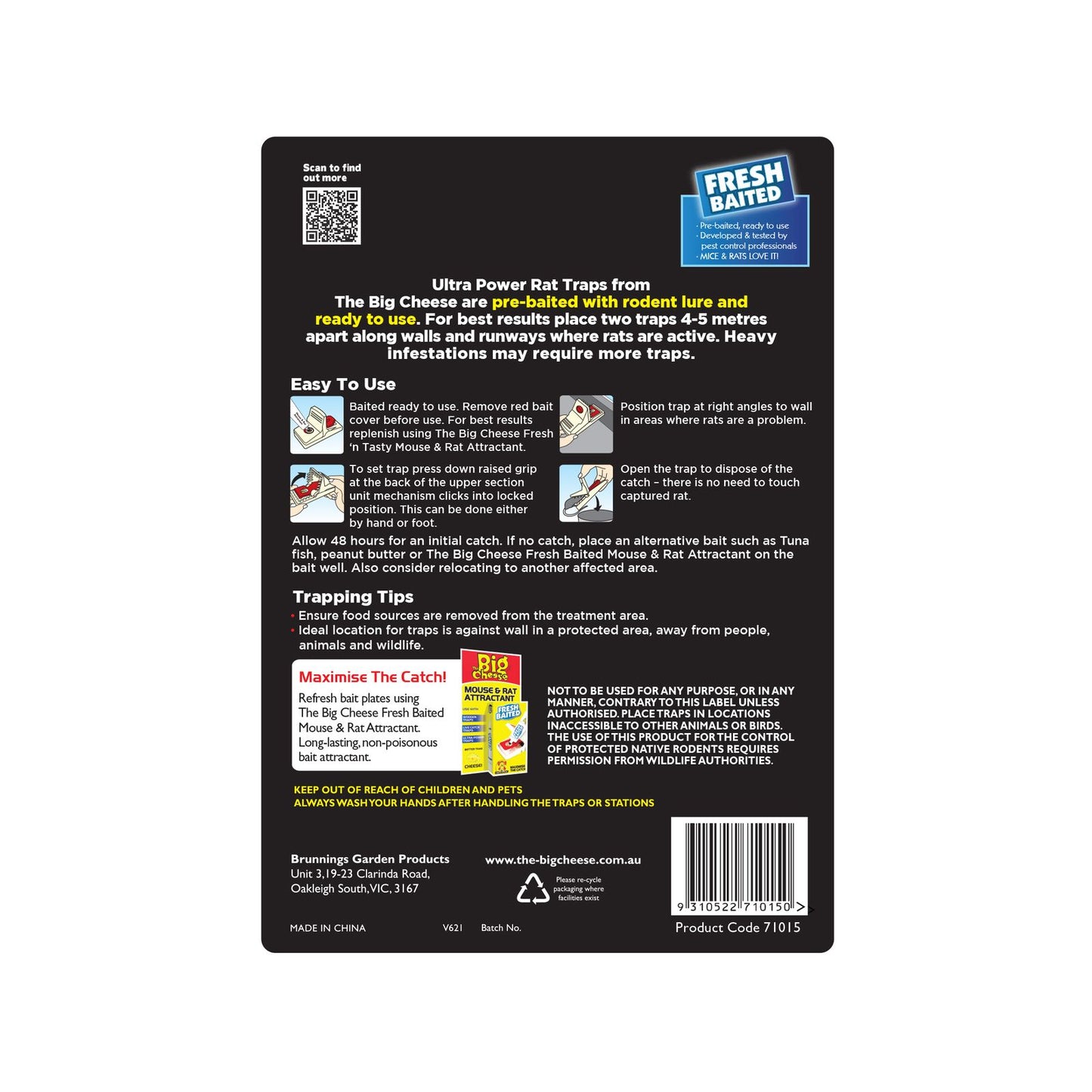 The Big Cheese Ultra Power Rat Trap - 2 Pack