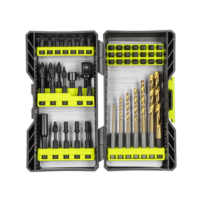 Ryobi Impact Drill and Drive Set - 225.4 x 53 x 254mm - 50 Piece