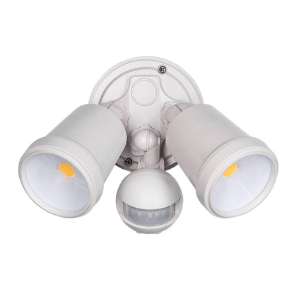 Brilliant Raptor III Twin Security Light - 20W - 1800 Lumens - Beige