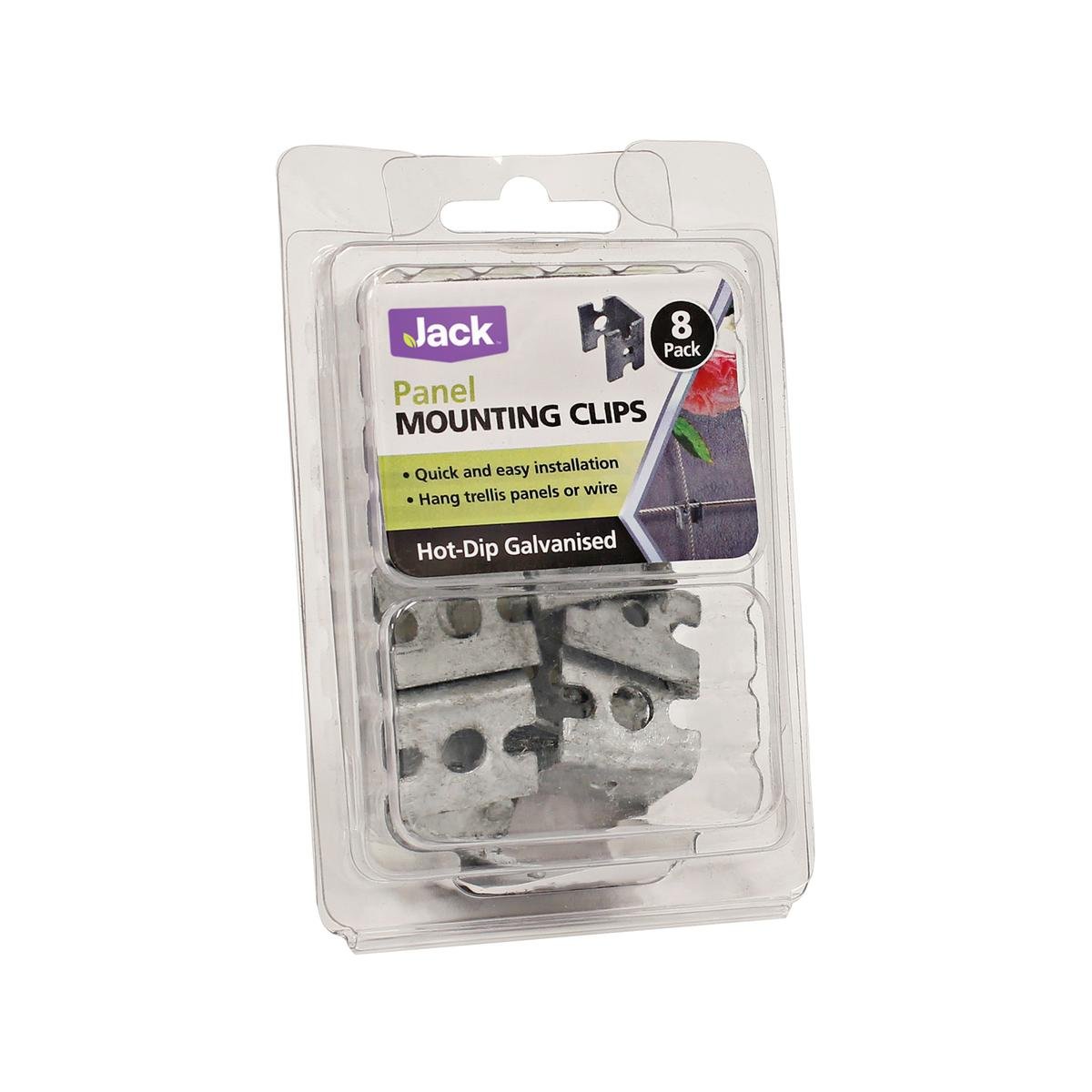 Jack Panel Mounting Clips - 8 Pack - Hot-Dip Galvanised Steel - Durable
