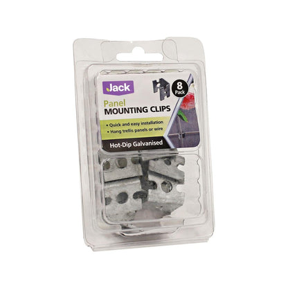 Jack Panel Mounting Clips - 8 Pack - Hot-Dip Galvanised Steel - Durable