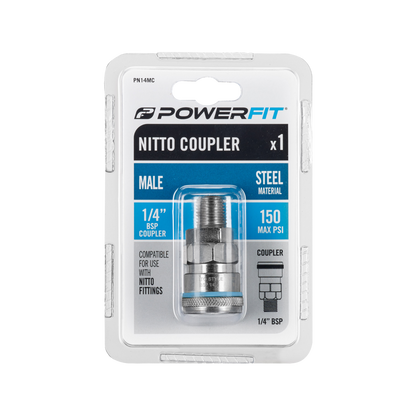 Powerfit Nitto Style Coupler - 1/4" BSP Male