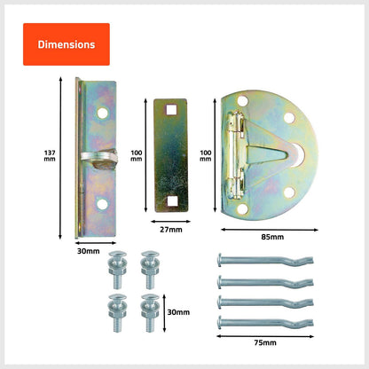 Taskmaster Garage Door Floor Anchor - 100mm