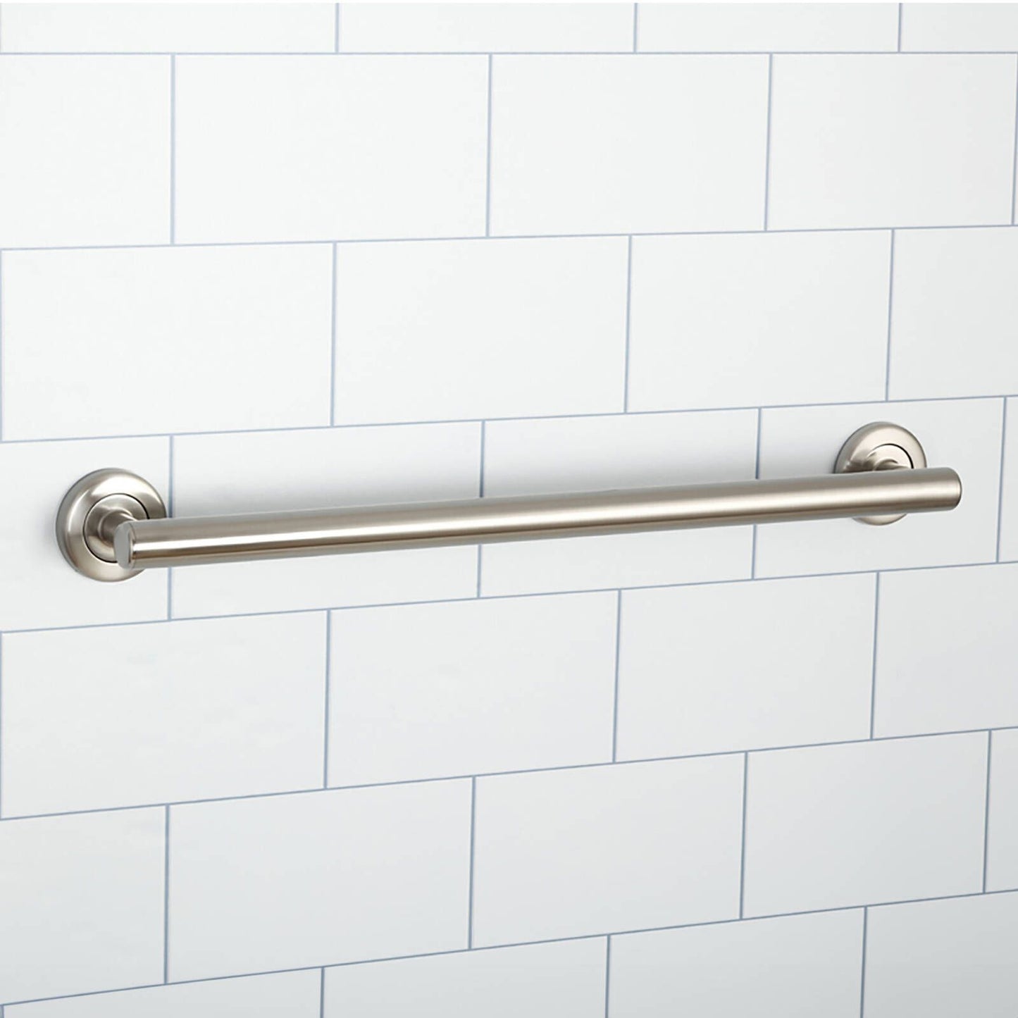 Evekare Linear Grab Rail - 600mm - Brushed Nickel