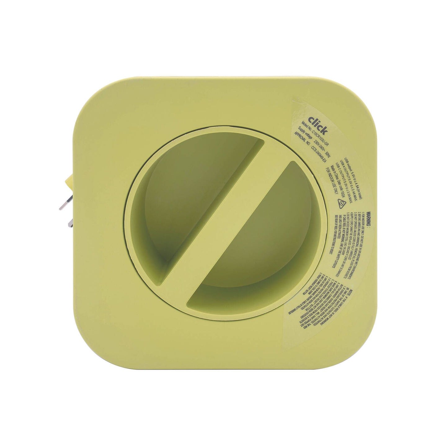 Click Square Cable Reel with USB Charger - 10m - 3 Outlets
