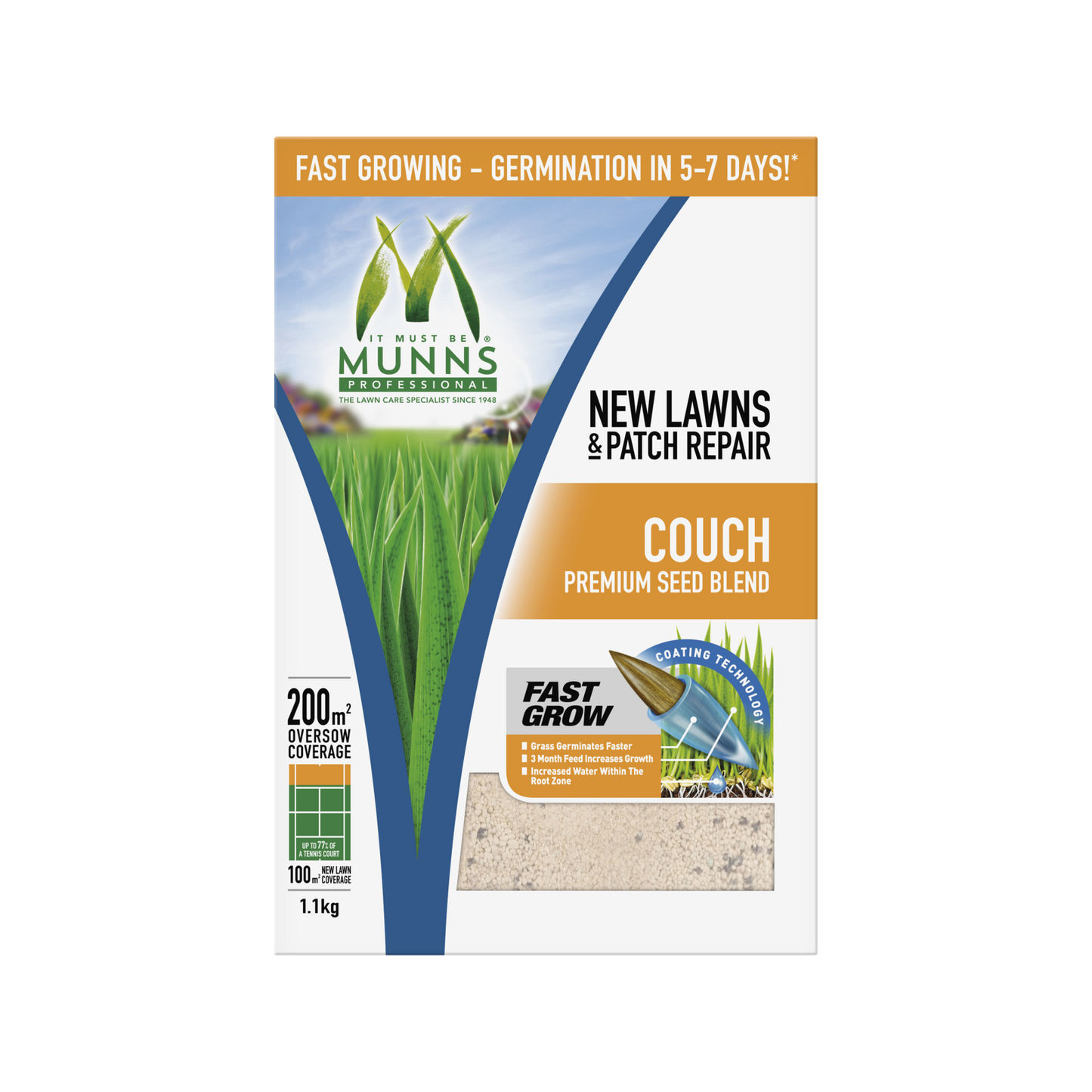 Munns Professional Couch Lawn Seed - 1.1kg