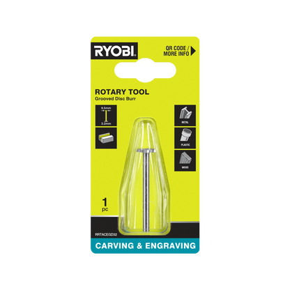 Ryobi Grooved Disc Engraving Burr - 9.5mm