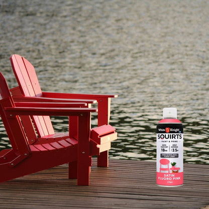 White Knight Squirts Fluro Pink Satin Spray Paint - 310g