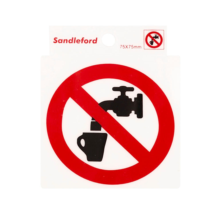 Sandleford Not Drinking Water Symbol Sign - 75mm