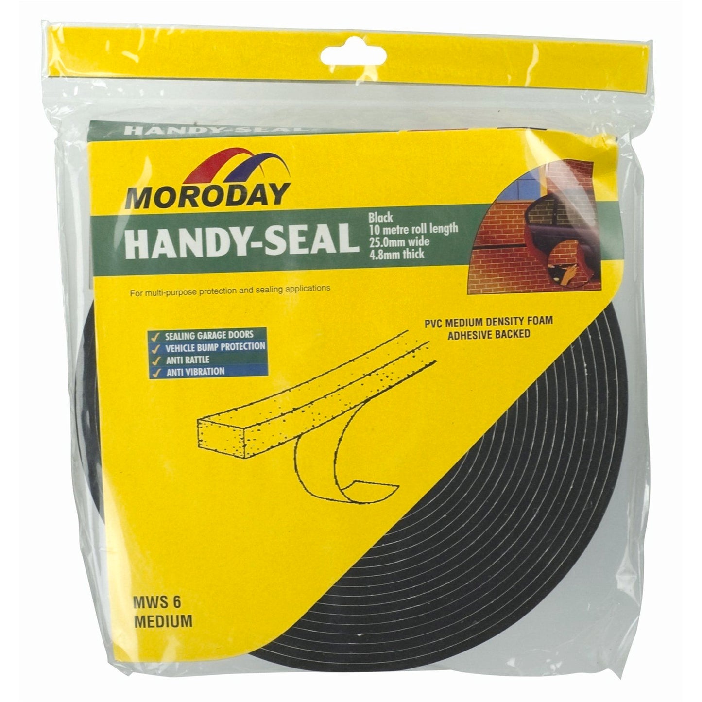Moroday Medium Handy Weatherseal - 4.8mm x 25mm x 10m