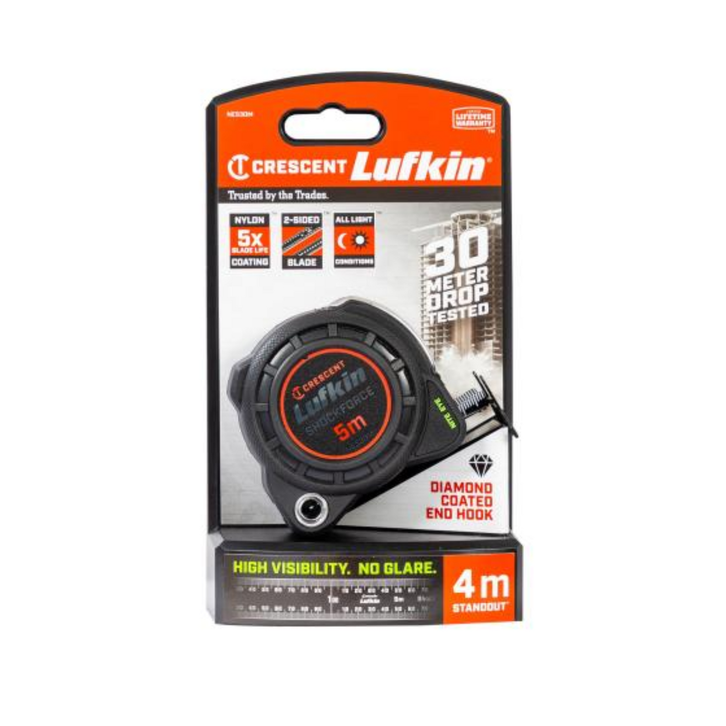 Crescent Lufkin Shockforce Nite Eye Tape Measure - 5m x 30mm