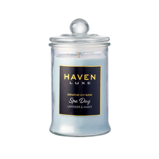 Haven Luxe Spa Day Scented Glass Candle - 1.12kg