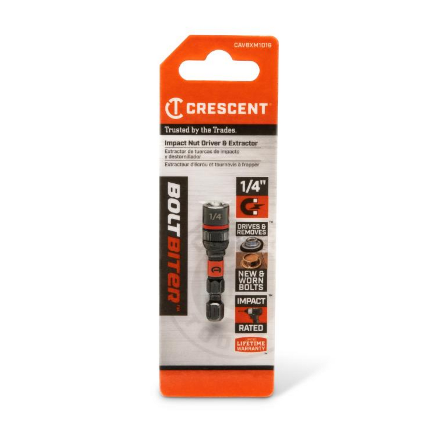 Crescent Bolt Biter Impact Nut Driver - 1/4" x 1-7/8"