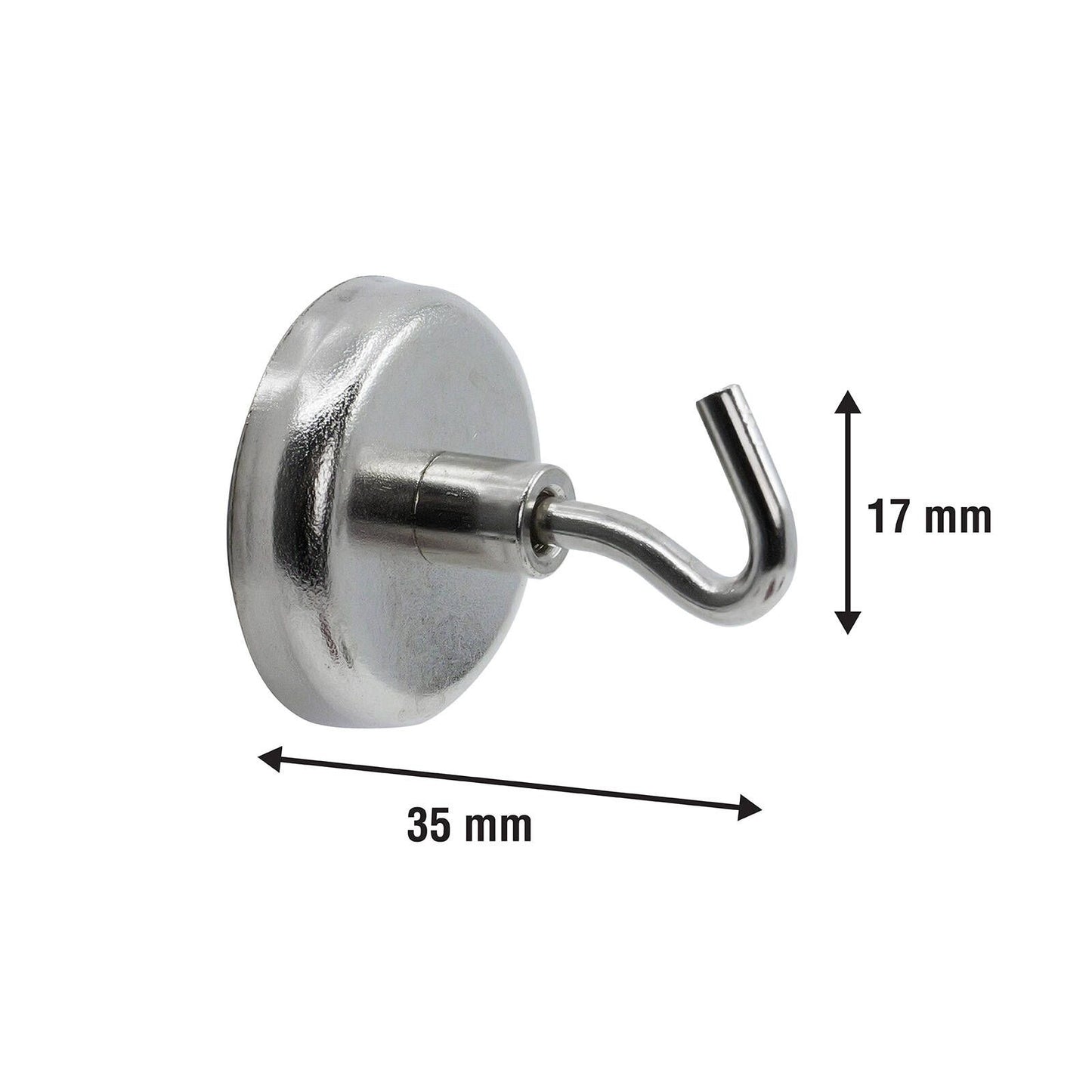 Everhang Silver Magnetic Hook - 35mm - 4 Pack