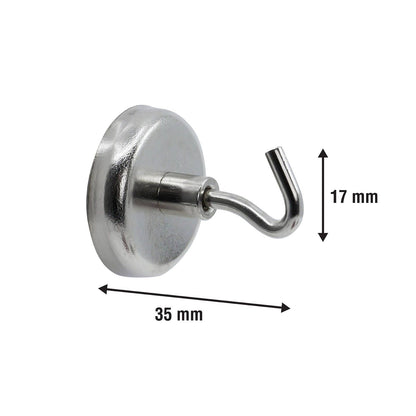 Everhang Silver Magnetic Hook - 35mm - 4 Pack