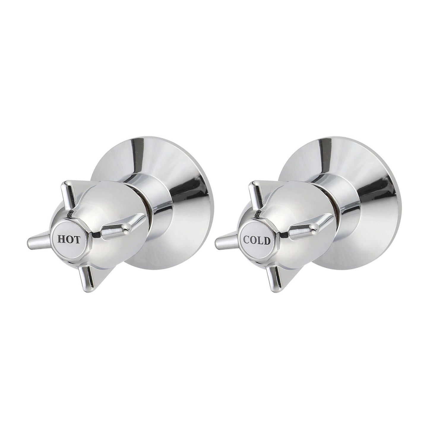 Shaw Mason Chrome Zinc Die Cast Handle Wall Top Assembly - 140 x 120mm - Pair