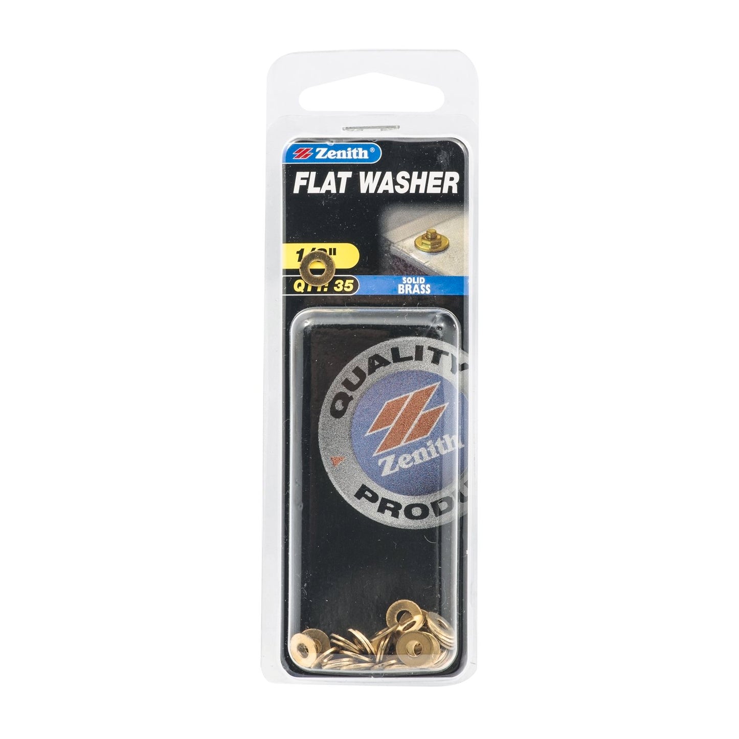 Zenith Flat Washer - 1/8 - Brass - 35 Pack