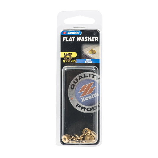 Zenith Flat Washer - 1/8 - Brass - 35 Pack