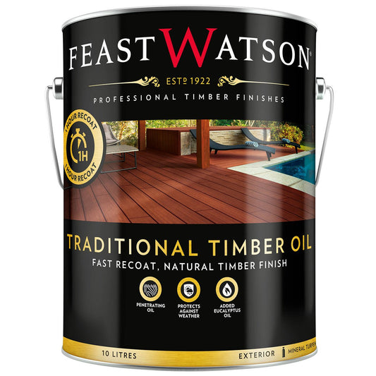 Feast Watson Traditional Timber Oil - 10L - Oil Based - UV Resistant