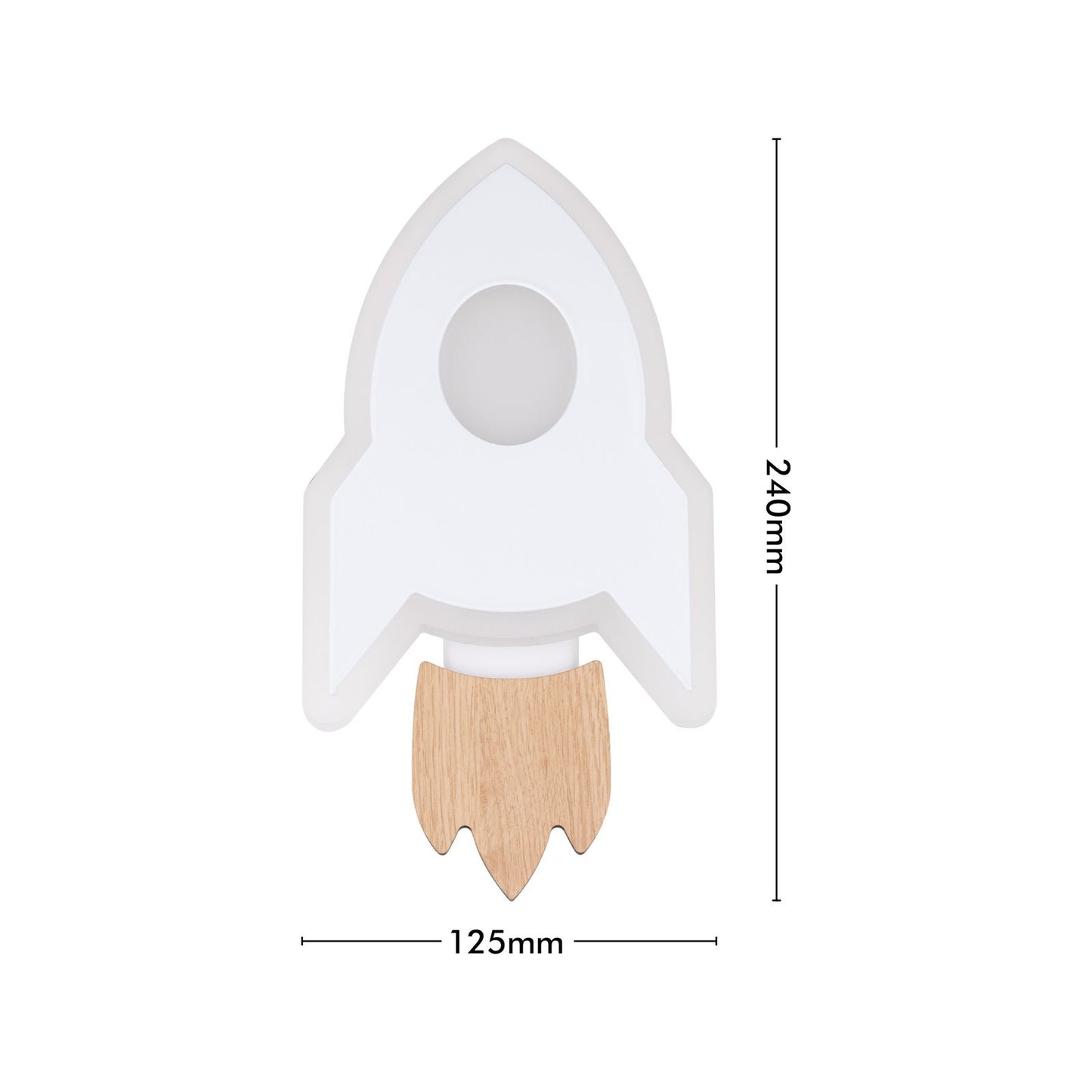 Verve Bailey Rocket LED Wall Light - 125 x 240mm