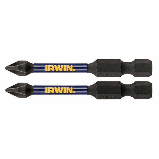 Irwin Impact Pro Performance Bits 57mm PH1 2 Pack