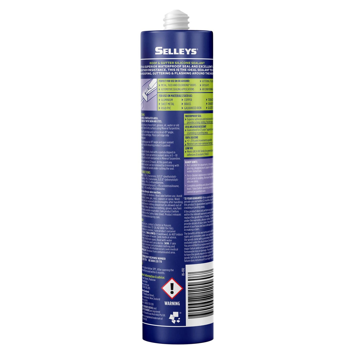 Selleys Roof and Gutter Silicone - 310g - Black
