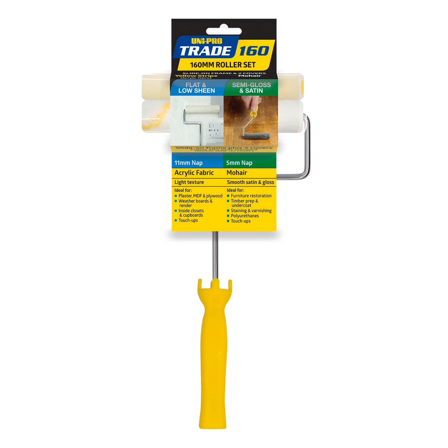 UNi-PRO Trade Roller Frame and Cover Set - 160mm