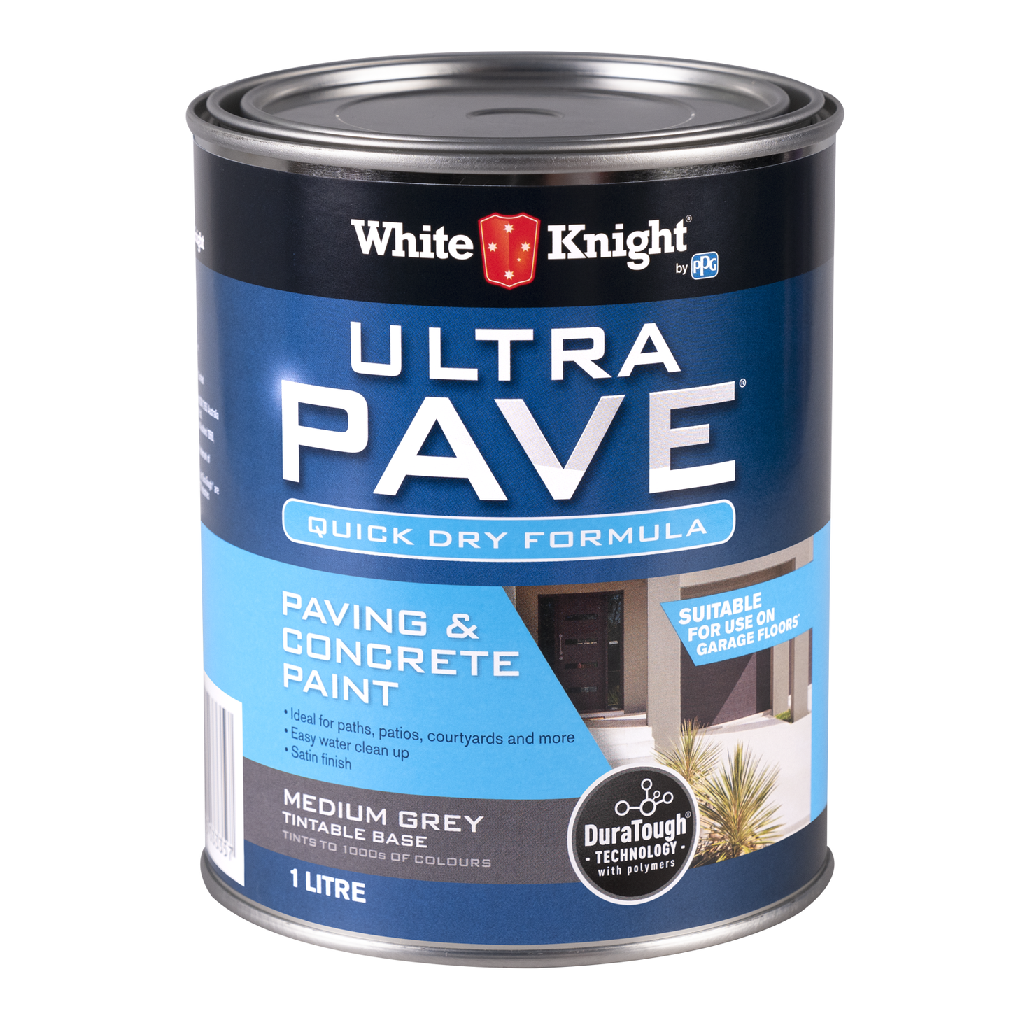 White Knight Ultra Pave Concrete Paint - 1L - Medium Grey